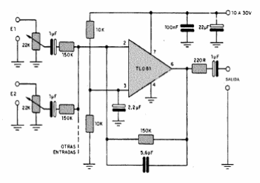 Mezclador con FET
Mezclador con FET