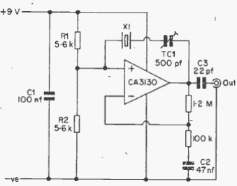 Oscilador de 1 MHz 
