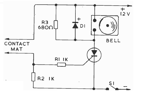 Alarma simple con SCR
Alarma simple con SCR