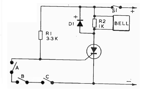 Alarma con sensor de interrupción 
