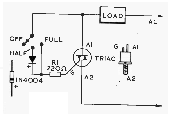 Control de 3 posiciones con triac 
