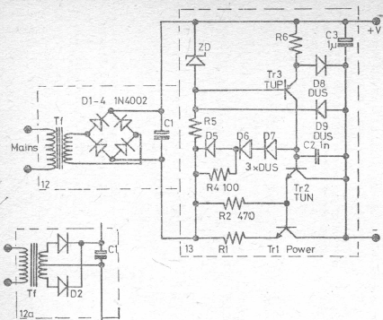 Fuente de alimentación 0 a 20 V 
