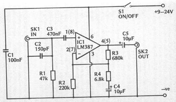 Preamplificador de micrófono 
