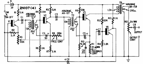 Oscilador de audio sintonizado 
