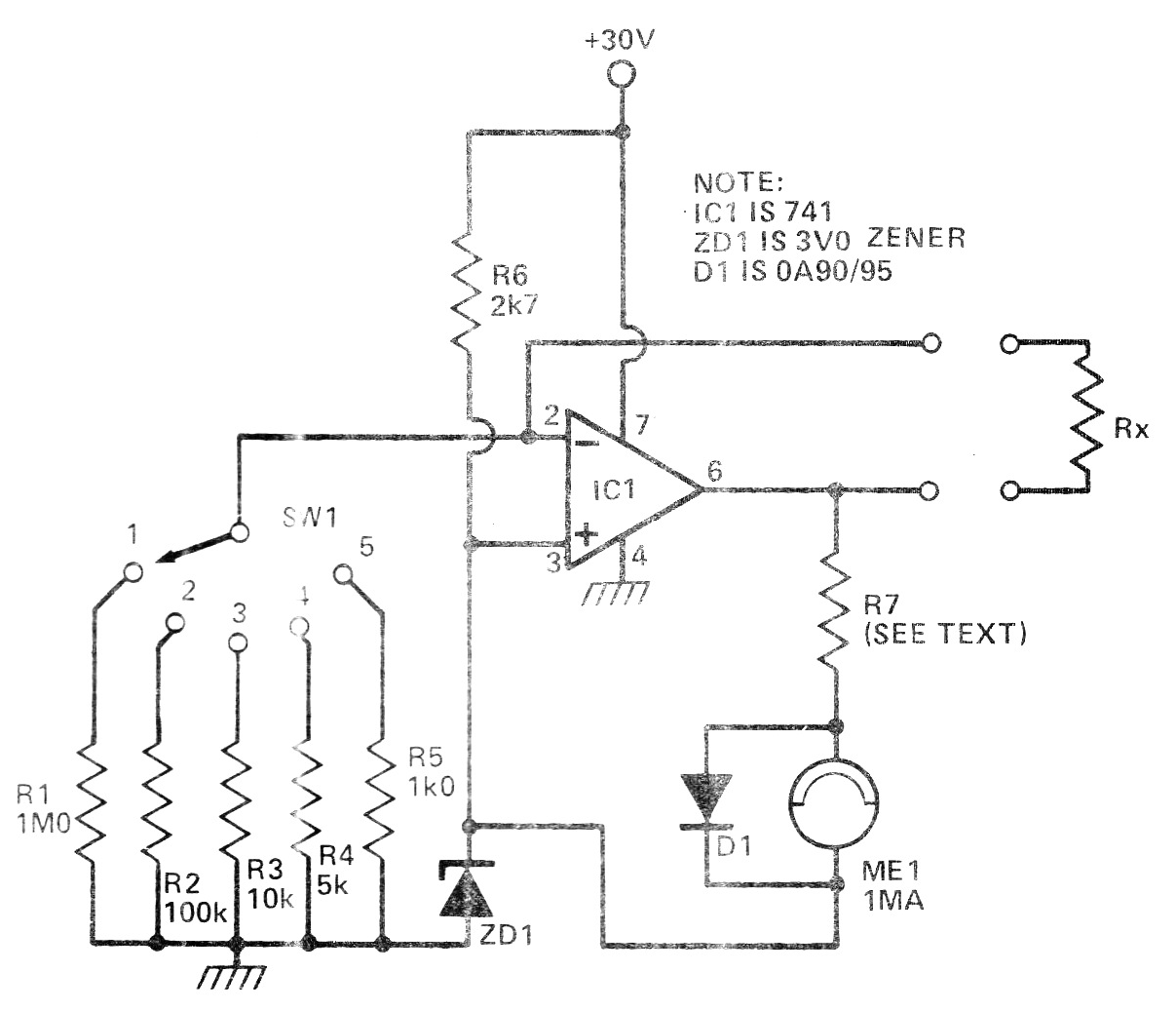 Ohmímetro de lectura directa
Ohmímetro de lectura directa