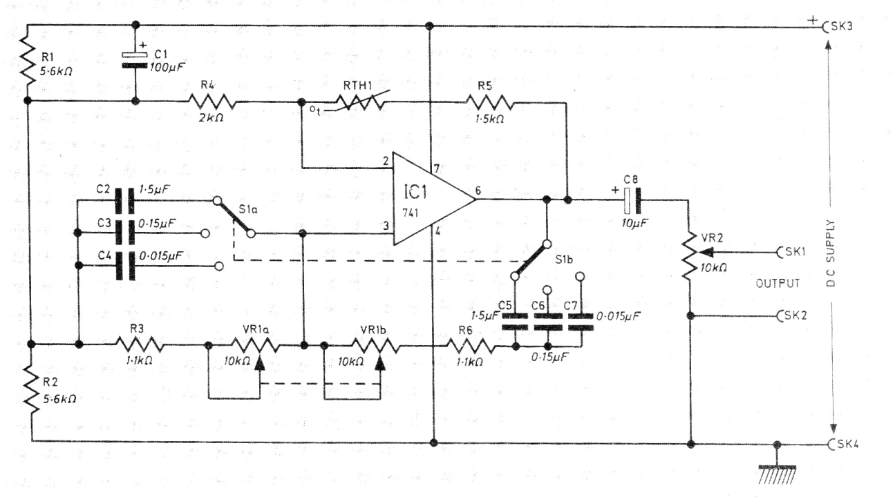 Generador de audio de 10 Hz a 10 kHz
Generador de audio de 10 Hz a 10 kHz