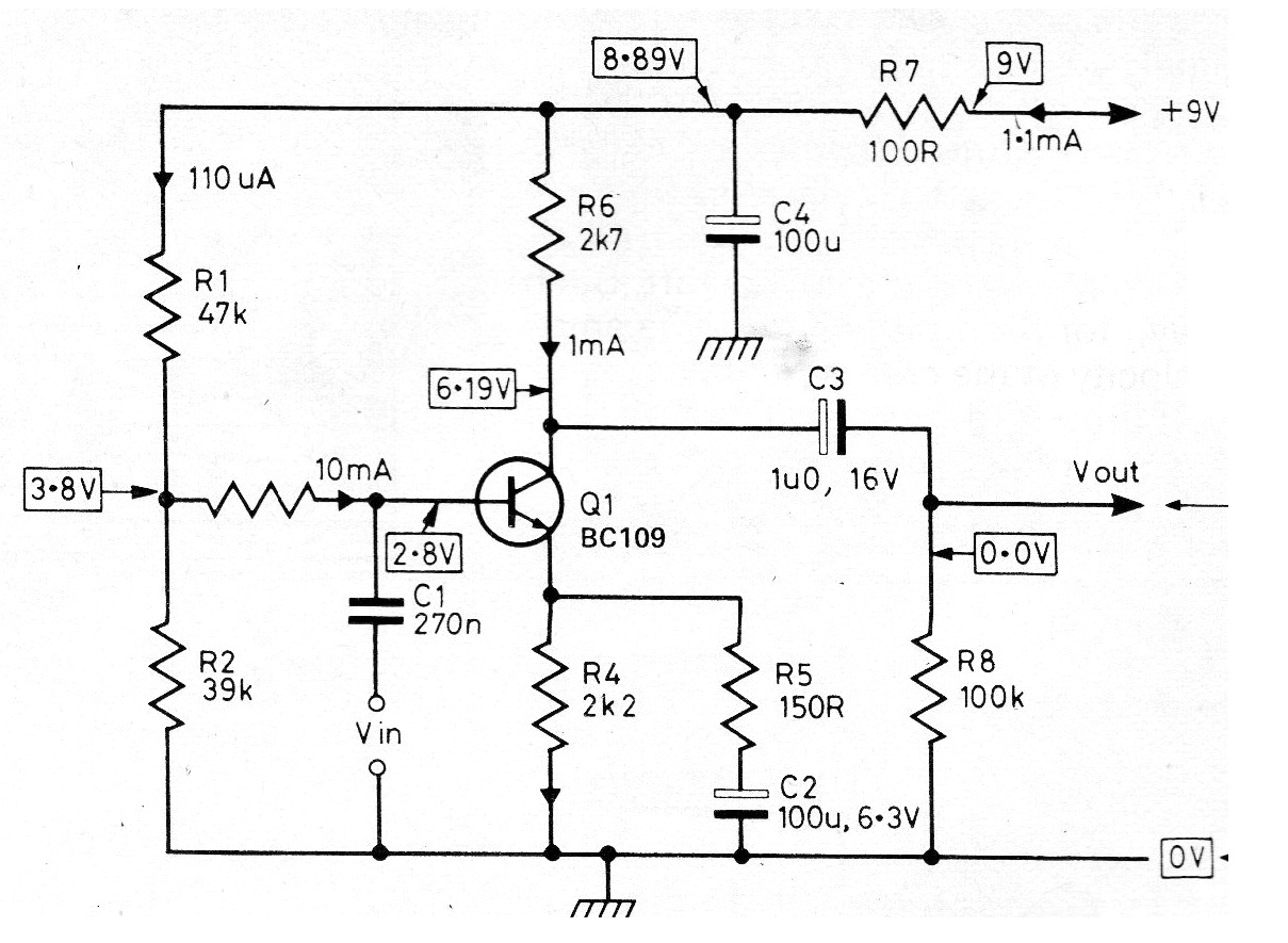 Preamplificador de 1 Transistores
Preamplificador de 1 Transistores