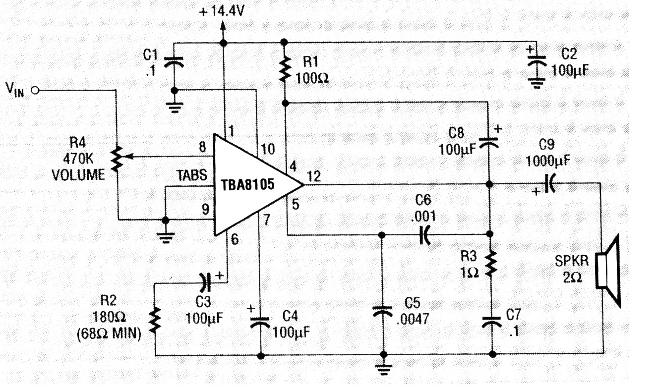 Amplificador de 7 W
Amplificador de 7 W