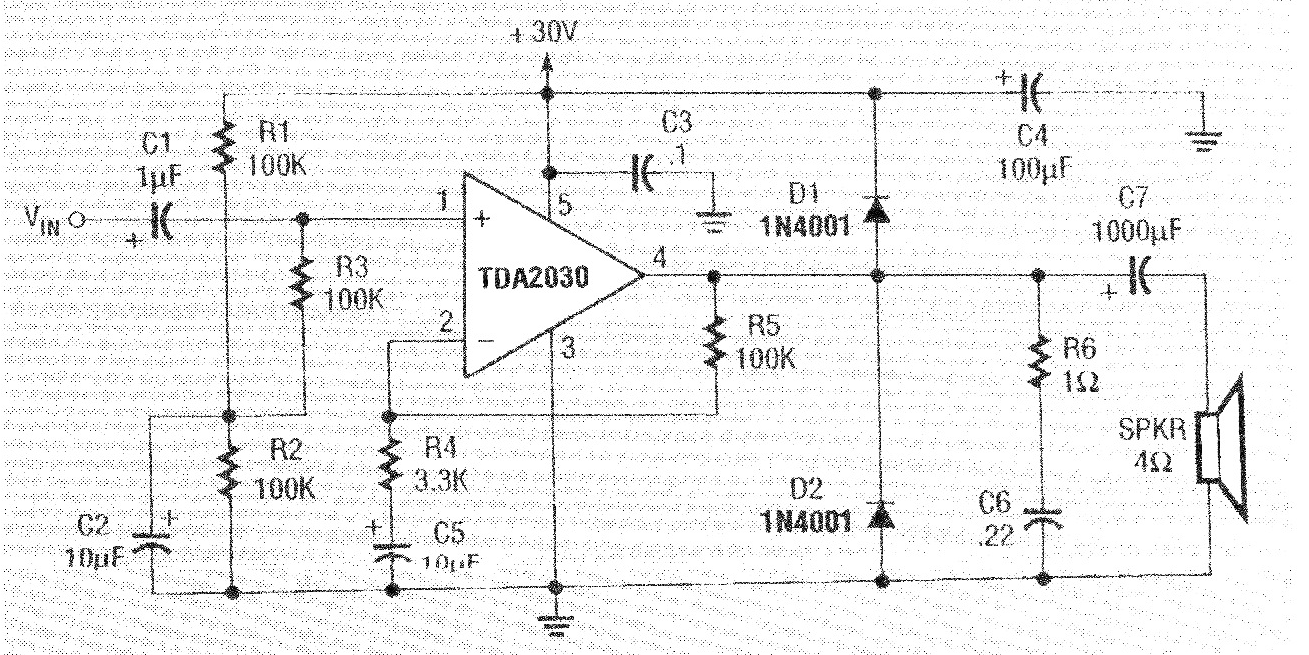 Amplificador de 15 W con TDA2030
Amplificador de 15 W con TDA2030