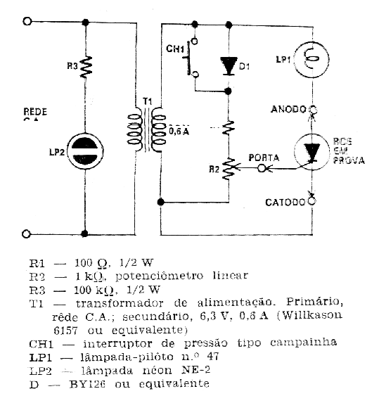 Probador de SCRs
Probador de SCRs