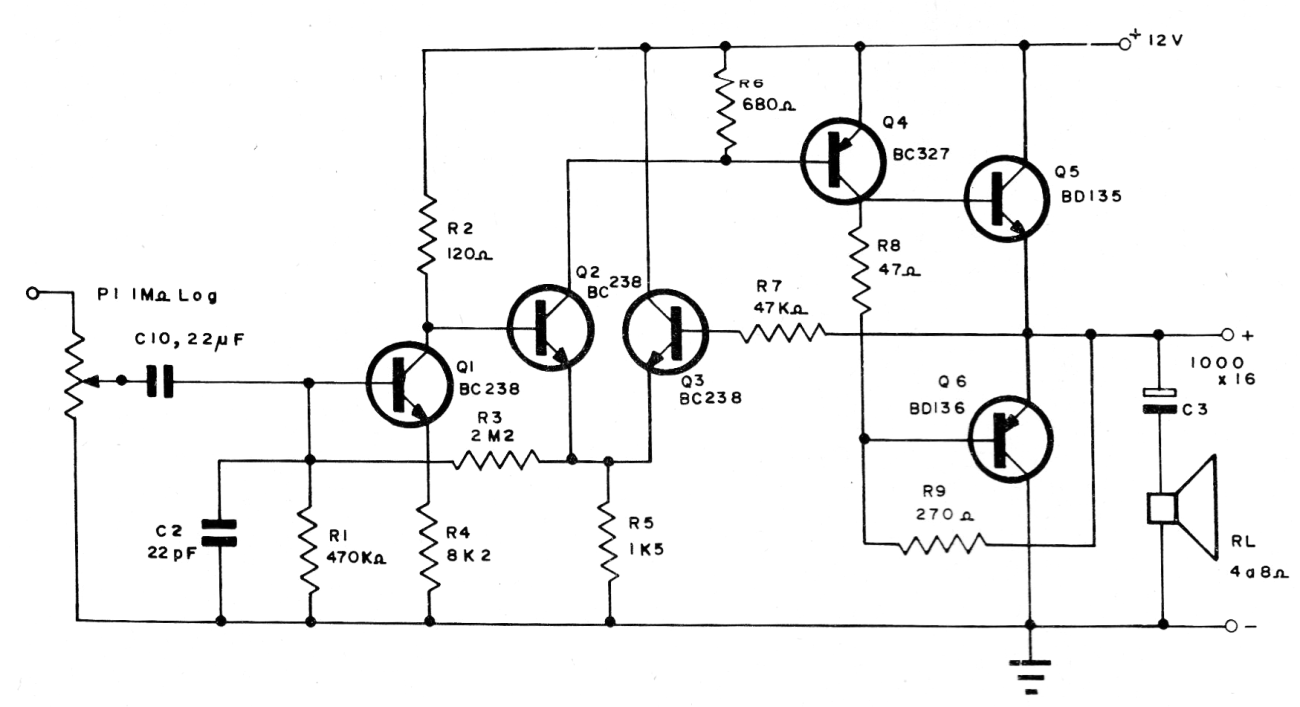 Amplificador de 2 W
Amplificador de 2 W