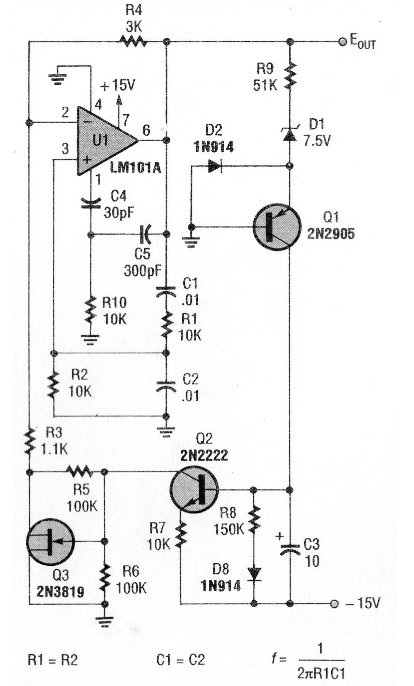 Oscilador Puente de Wein
Oscilador Puente de Wein