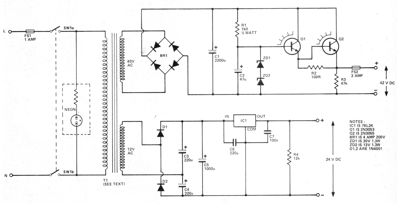 Fuente de 42 V para Amplificadores
Fuente de 42 V para Amplificadores