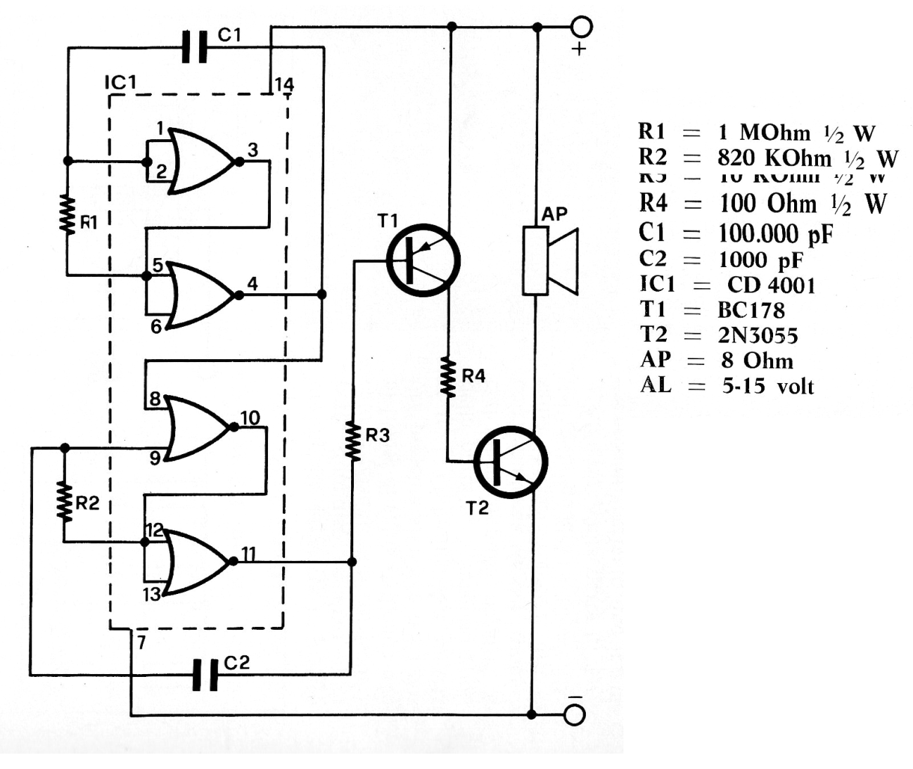 Sirena CMOS Modulada
Sirena CMOS Modulada