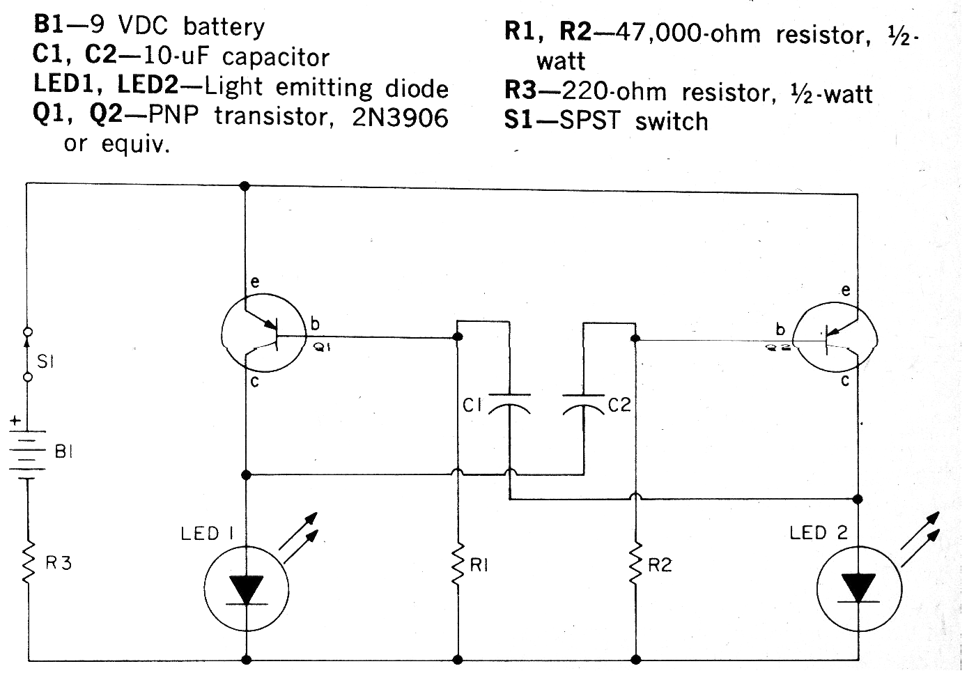 Parpadeante LED con Transistores PNP
Parpadeante LED con Transistores PNP