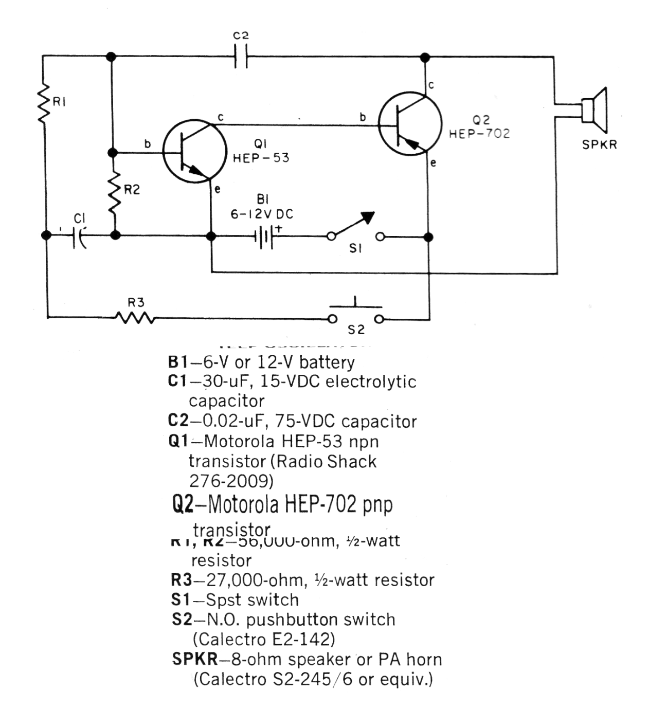 Sirena Manual Con Dos Transistores
Sirena Manual Con Dos Transistores