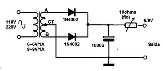 Fuente no Regulada de 6 a 9 V II 
