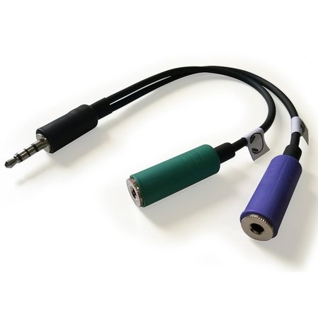 Figura 2 - adaptador de P3 para P2 (2 x P2 - mono y estéreo)
Figura 2 - adaptador de P3 para P2 (2 x P2 - mono y estéreo)