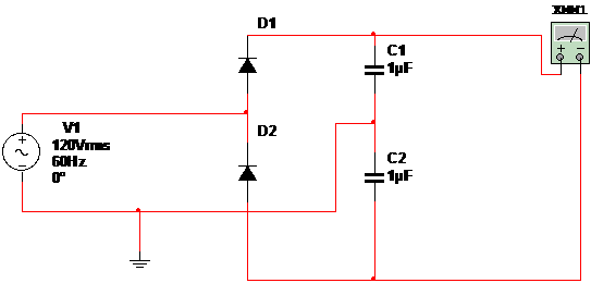 Figura 1 – Doblador de voltaje.
Figura 1 – Doblador de voltaje.