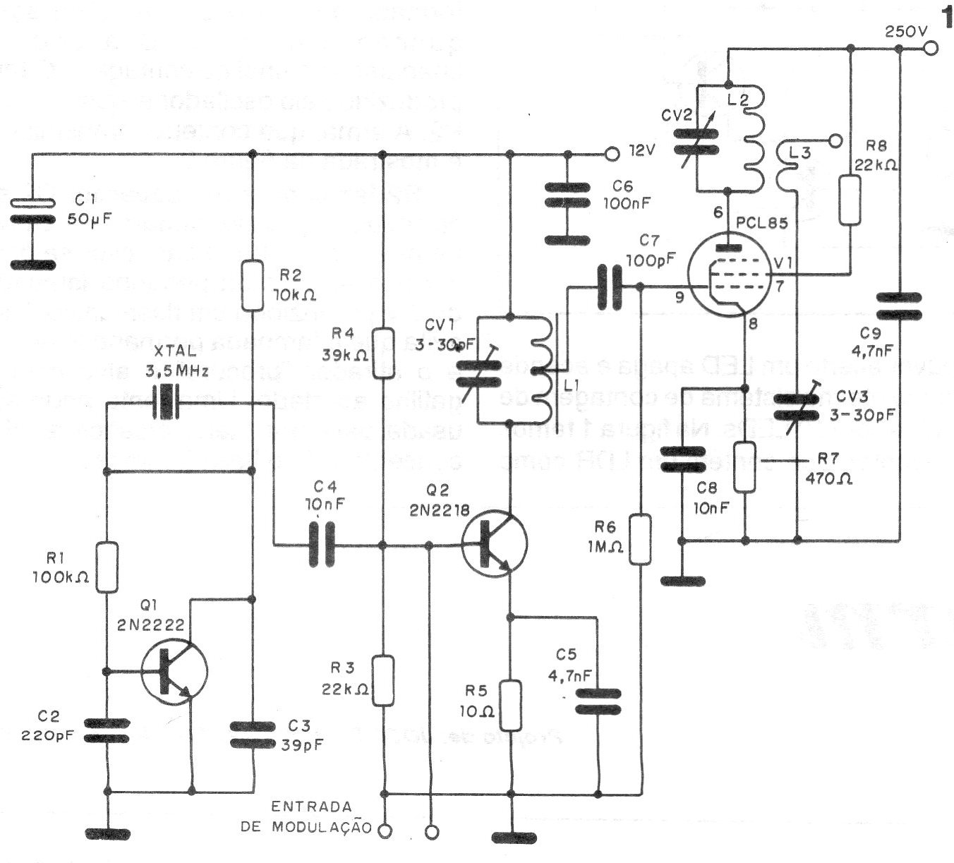 Transmisor Híbrido de 3,5 MHz
Transmisor Híbrido de 3,5 MHz