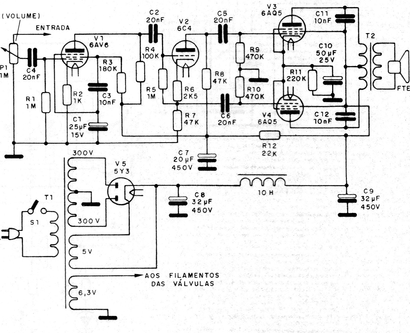 Amplificador Valvulado de 10 W
Amplificador Valvulado de 10 W