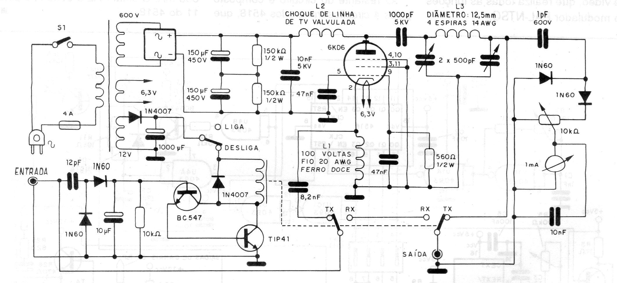 Amplificador de 100 W a 27 MHz
Amplificador de 100 W a 27 MHz