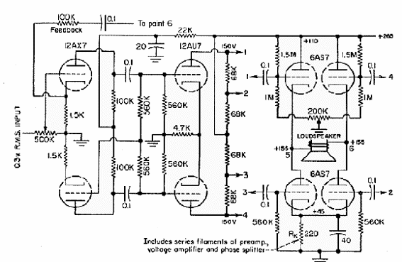 Amplificador de 8 W sin transformador
Amplificador de 8 W sin transformador