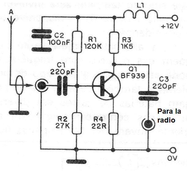 Figura 1 - Circuito del reforzador
Figura 1 - Circuito del reforzador