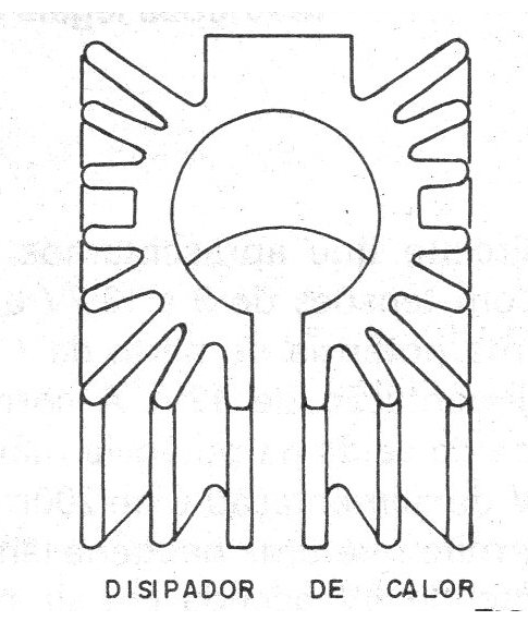 Figura 5 - Disipador para los transistores
Figura 5 - Disipador para los transistores