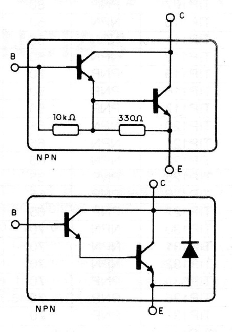 Figura 2 – El transistor Darlington (NPN)
Figura 2 – El transistor Darlington (NPN)