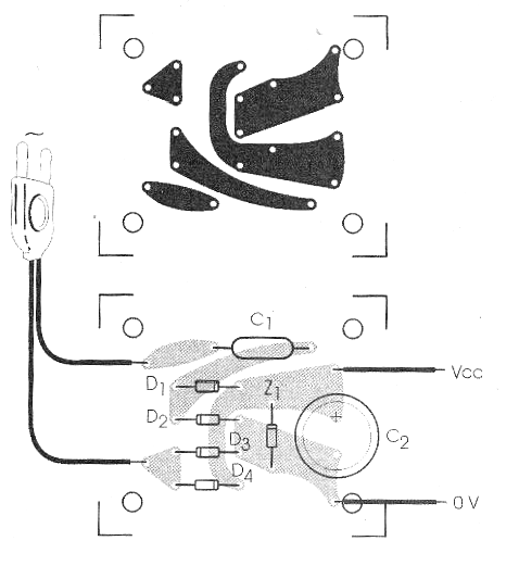 Figura 5 - Placa de circuito impreso para el montaje
