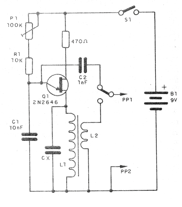 Figura 1- Diagrama del inyector UJT
Figura 1- Diagrama del inyector UJT