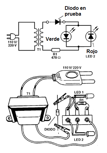 Figura 1 - Diagrama y montaje
Figura 1 - Diagrama y montaje