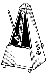 Figura 1 - Un metrónomo mecánico
Figura 1 - Un metrónomo mecánico