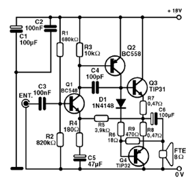 Figura 1 - Diagrama completo del amplificador
