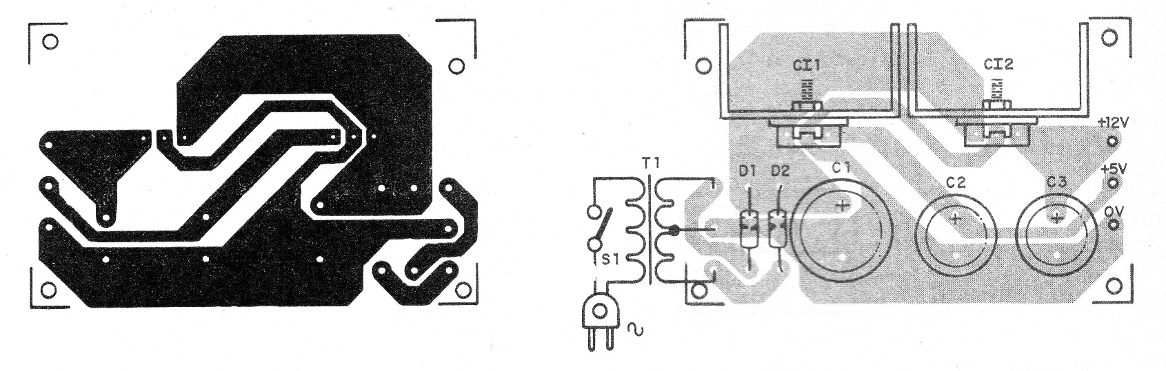 Figura 2 - Placa de circuito impreso para el montaje
Figura 2 - Placa de circuito impreso para el montaje