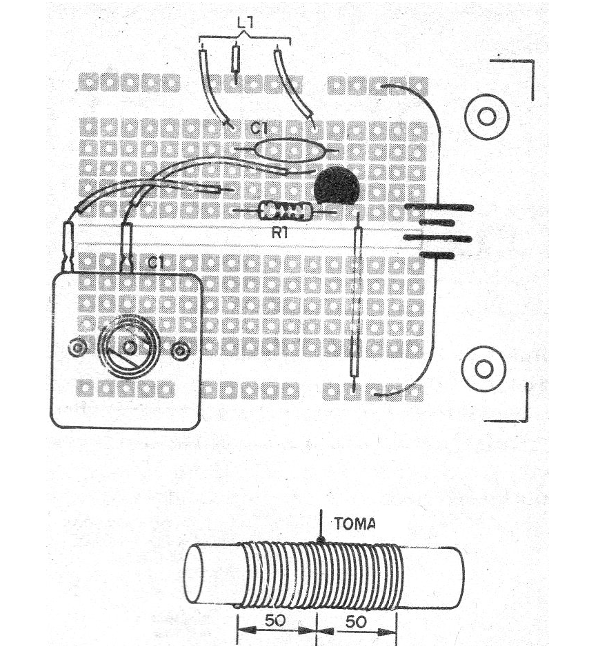 Figura 2 - Montaje en matriz de contactos
Figura 2 - Montaje en matriz de contactos