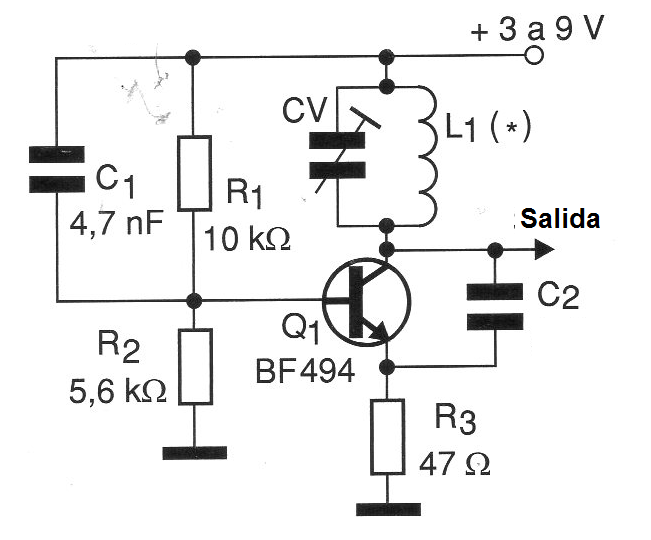 Figura 1 - Diagrama completo del oscilador
Figura 1 - Diagrama completo del oscilador