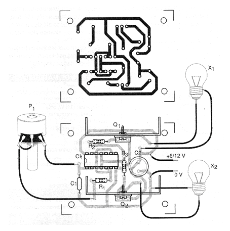 Figura 2 - Placa de circuito impreso para el montaje
Figura 2 - Placa de circuito impreso para el montaje