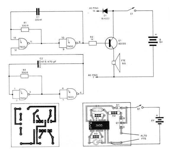 Figura 1 - Circuito y placa
