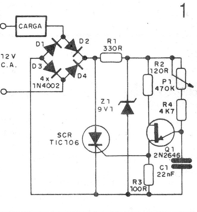 Figura 1 - Circuito del dimmer
Figura 1 - Circuito del dimmer
