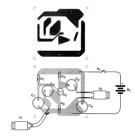 Figura 2 - Placa de circuito impreso para el montaje
Figura 2 - Placa de circuito impreso para el montaje