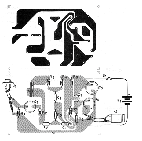 Figura 2 - Placa de circuito impreso para el montaje
Figura 2 - Placa de circuito impreso para el montaje