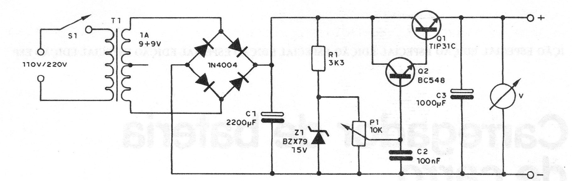 Figura 1 - Circuito de la fuente
Figura 1 - Circuito de la fuente