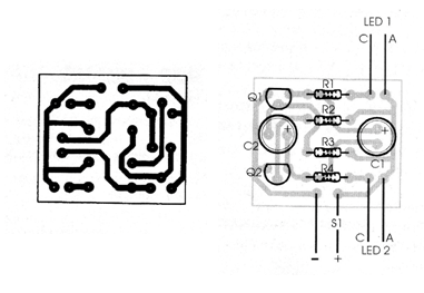 Figura 3 - Placa de circuito impreso para el montaje

