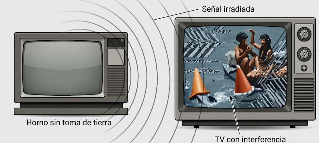 Fig. 2. La interferencia también puede irradiarse. Fig. 2. La interferencia también puede irradiarse.